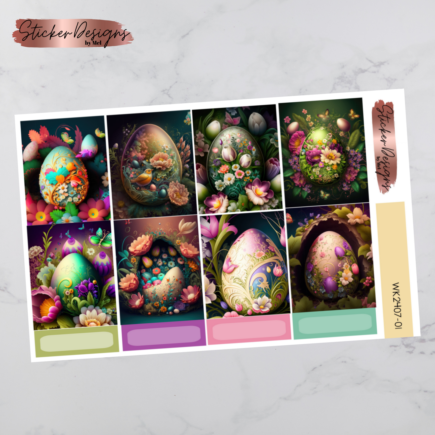 Weekly Kit 2407 - Easter Florals - Vertical Layout