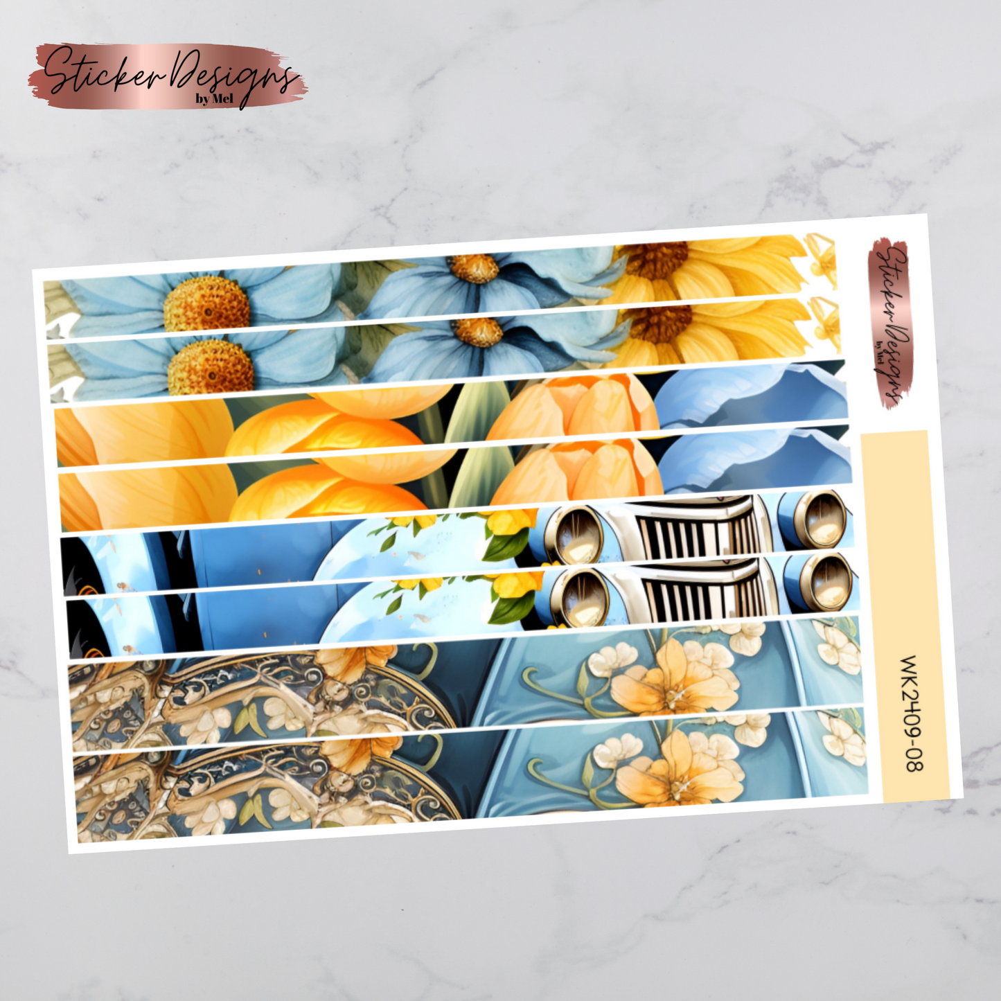 Weekly Kit 2409 - Sky Blue Spring - Vertical Layout