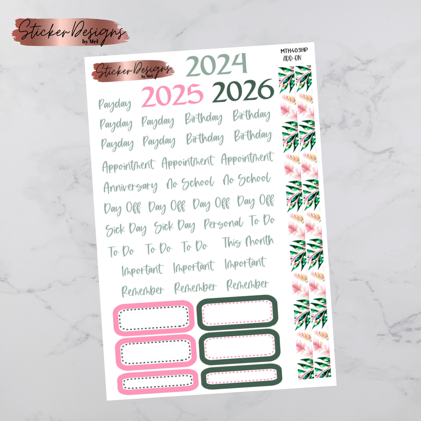 MTH 403 - Classic Happy Planner Monthly