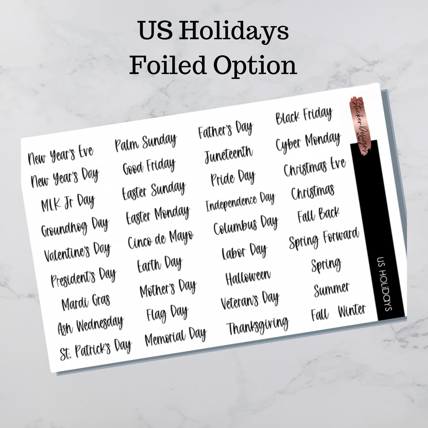 US Holidays Scripts - Foiled