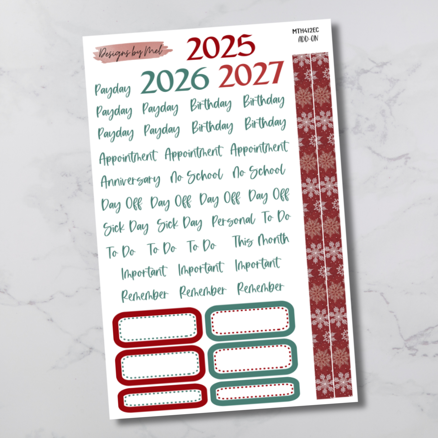 MTH 412 - EC 7x9 Monthly