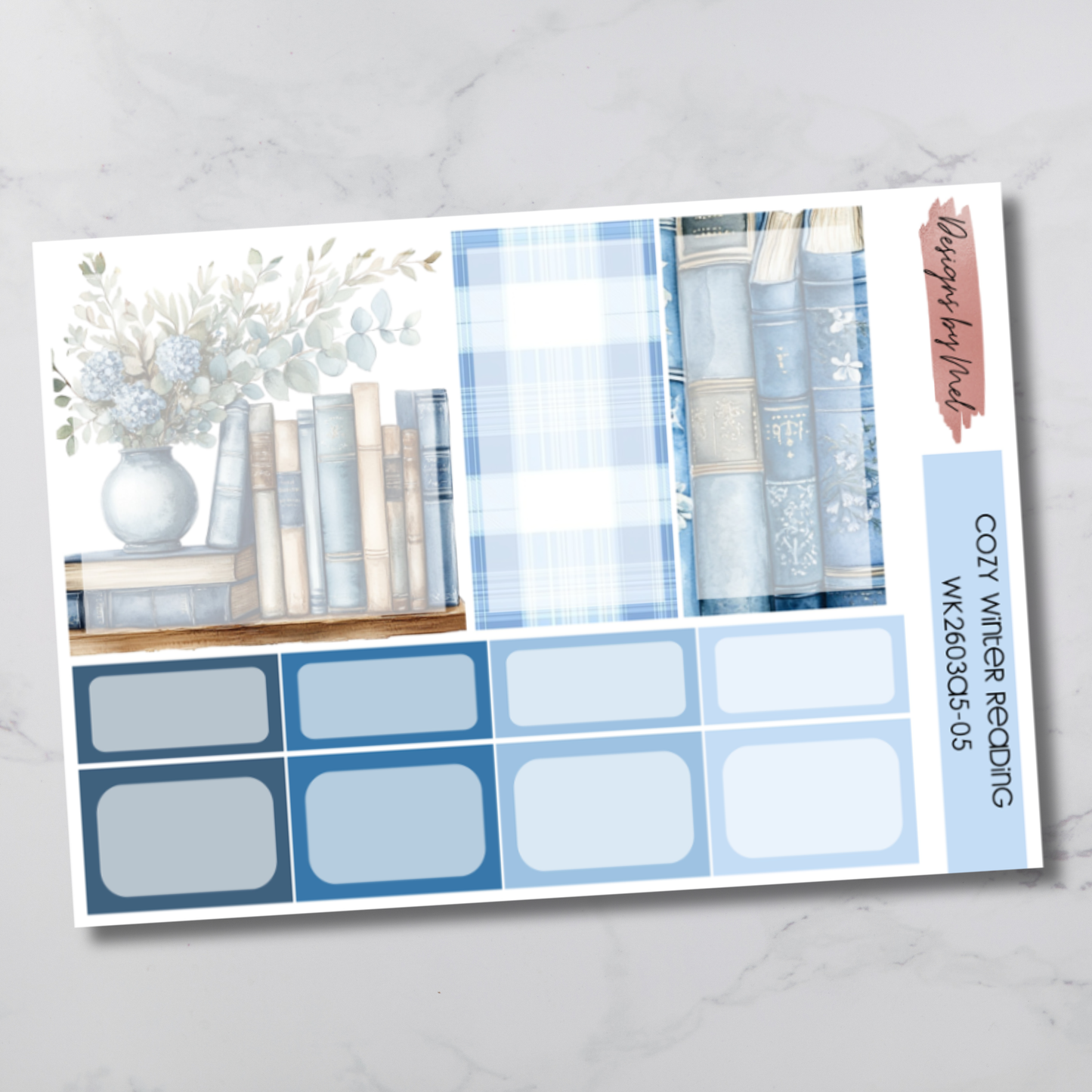 Weekly Kit 2603 - Cozy Winter Reading - Sterling Ink A5