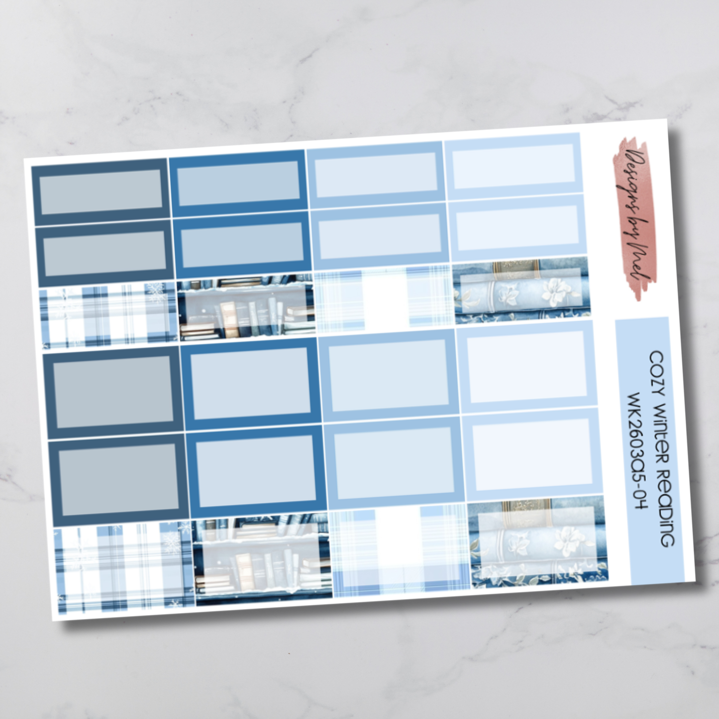 Weekly Kit 2603 - Cozy Winter Reading - Sterling Ink A5