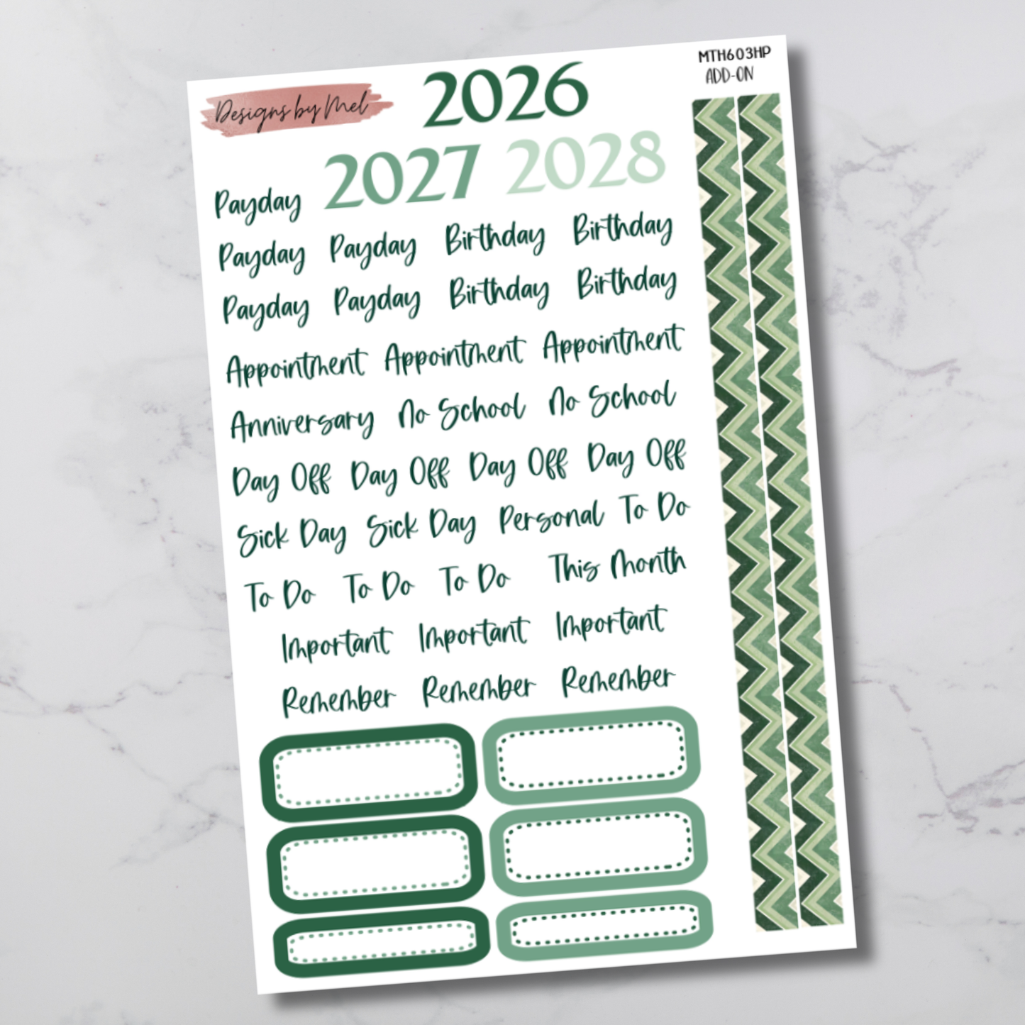 MTH 603 - Classic Happy Planner Monthly