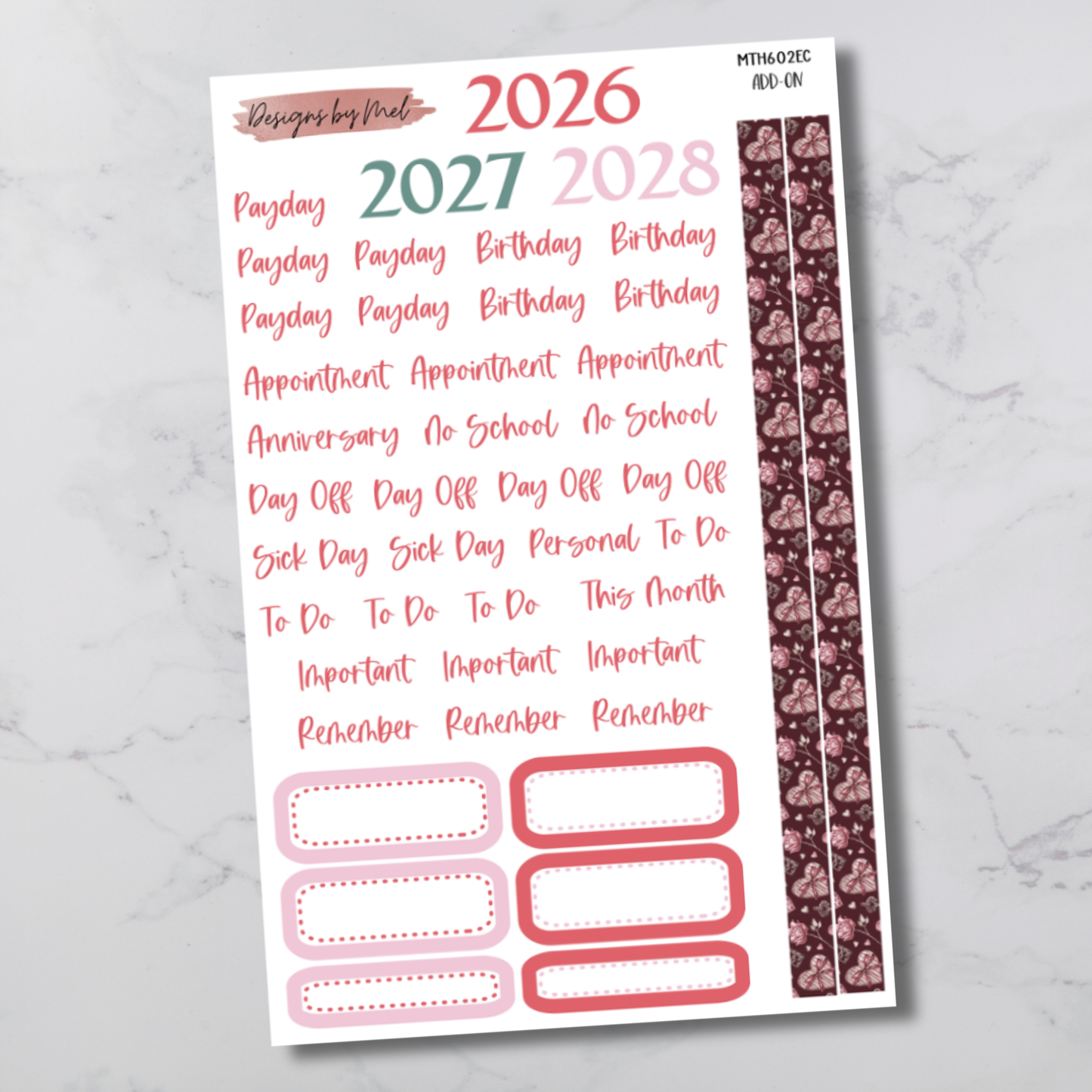 MTH 602 - Erin Condren 7x9 Monthly