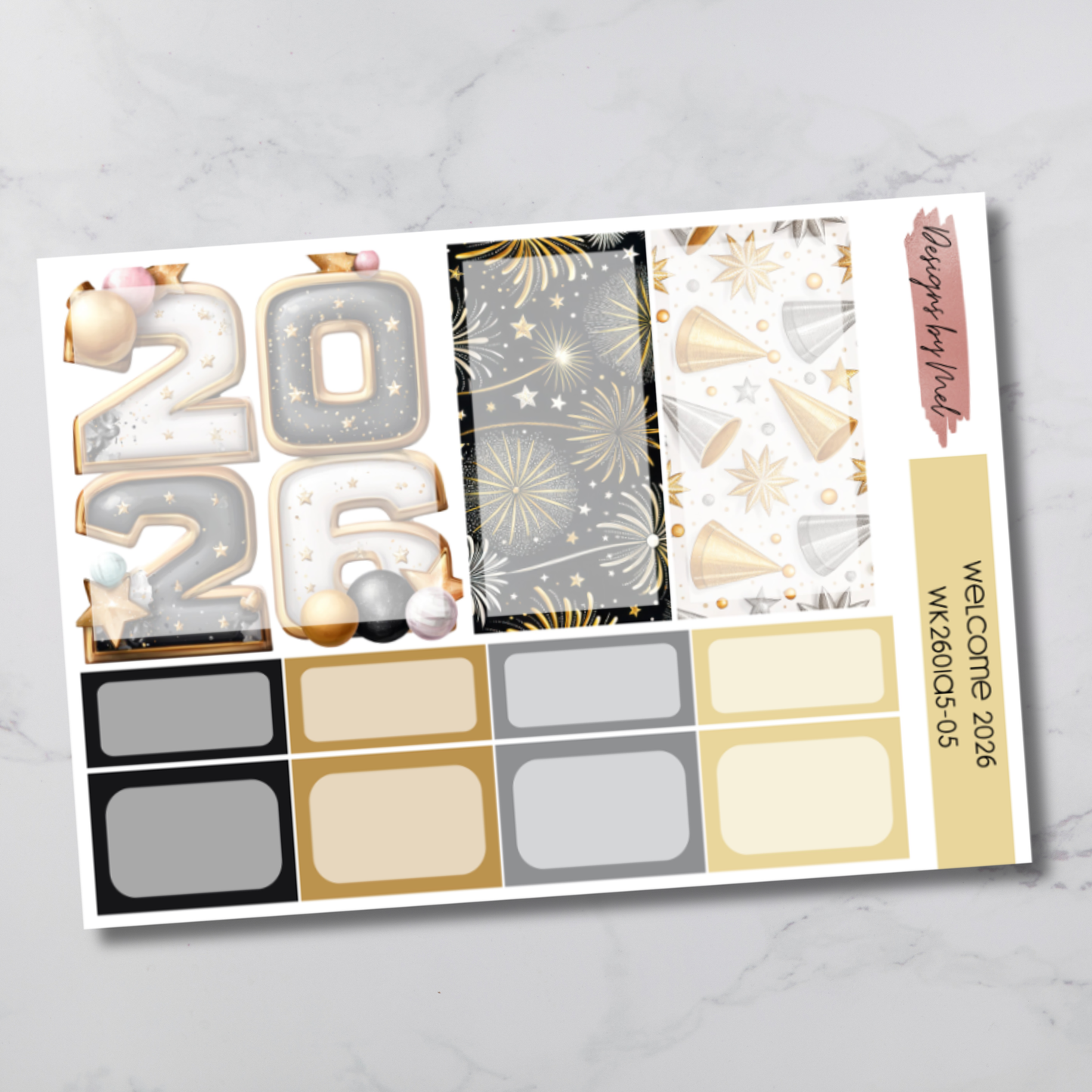 Weekly Kit 2601 - Welcome 2026 - Sterling Ink A5
