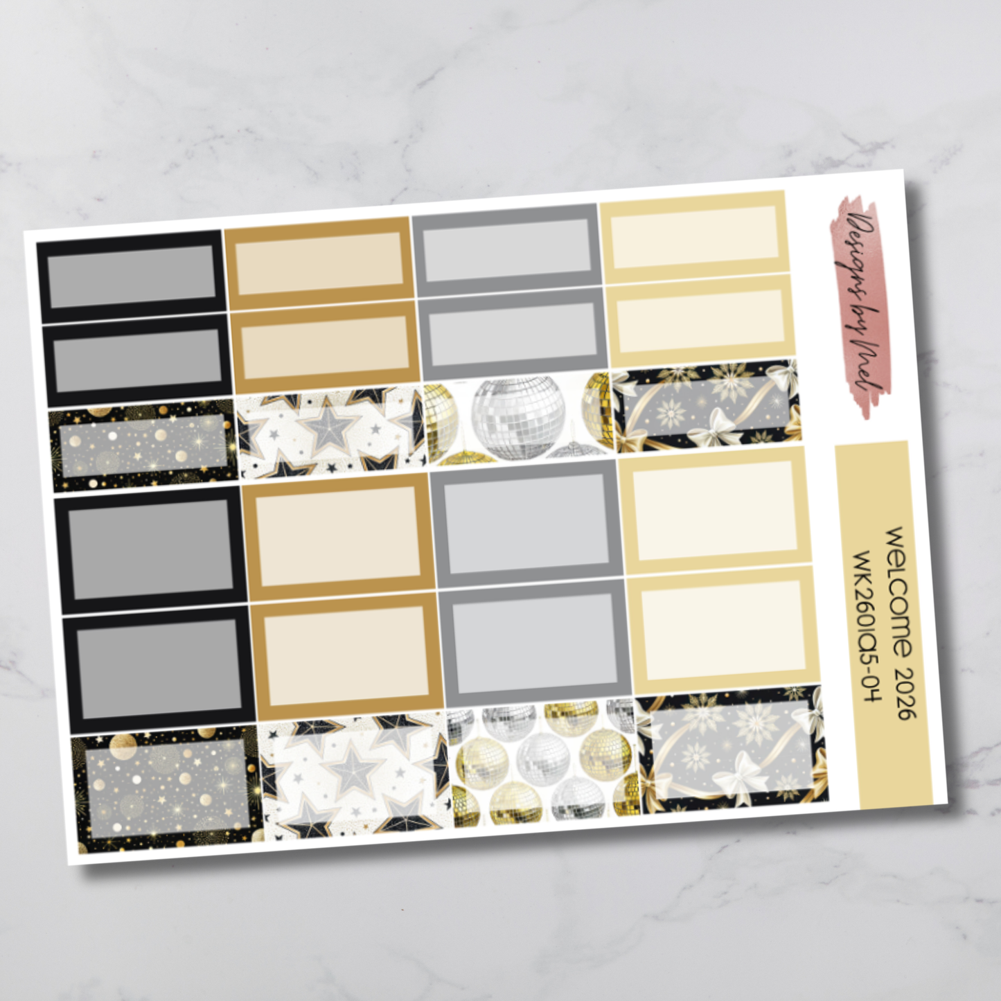 Weekly Kit 2601 - Welcome 2026 - Sterling Ink A5