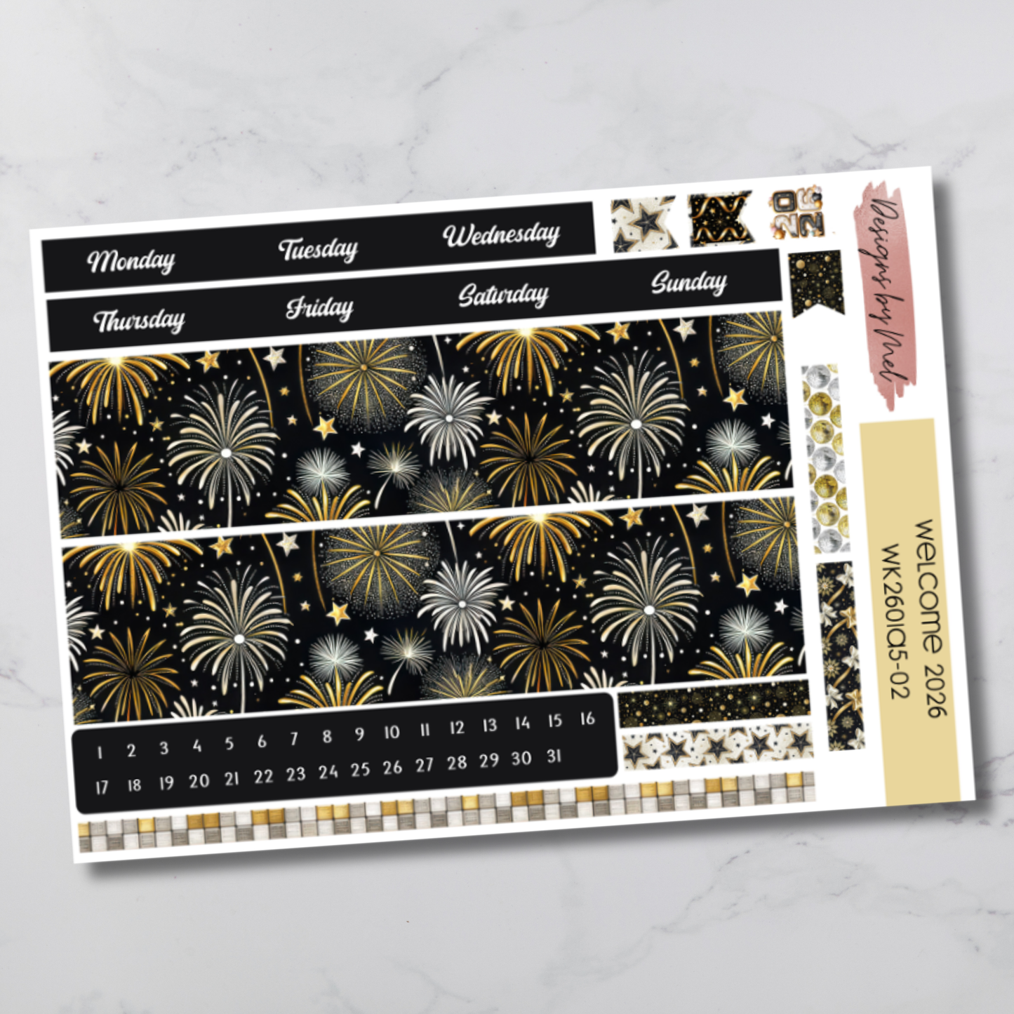 Weekly Kit 2601 - Welcome 2026 - Sterling Ink A5