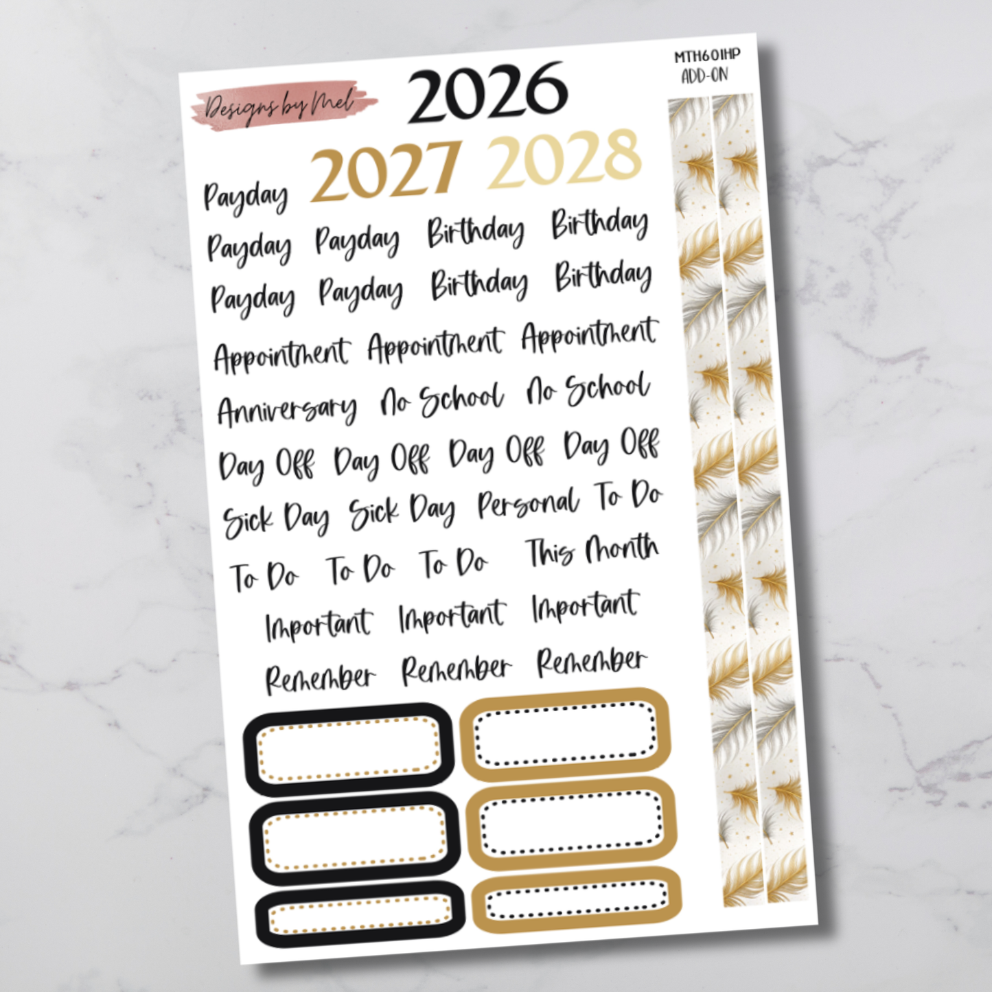 MTH 601 - Classic Happy Planner Monthly