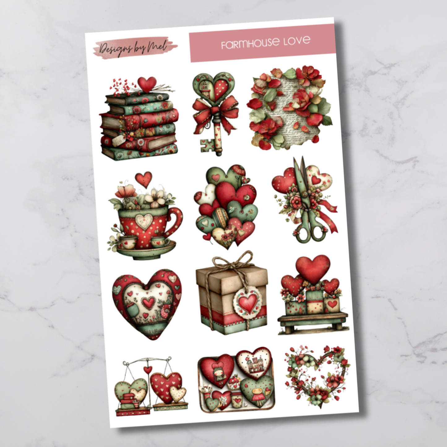 Farmhouse Love Deco Sticker Sheet