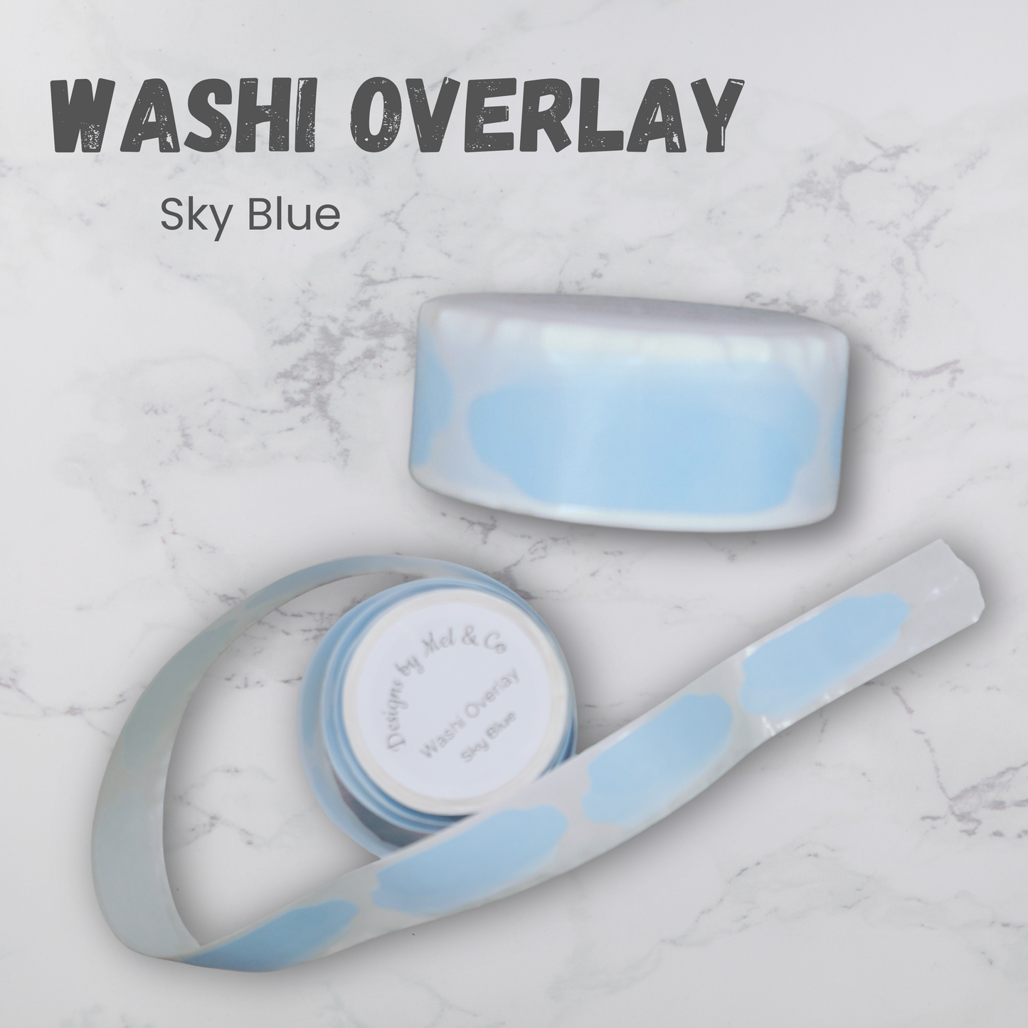 Sky Blue Washi Overlay (Swoosh)