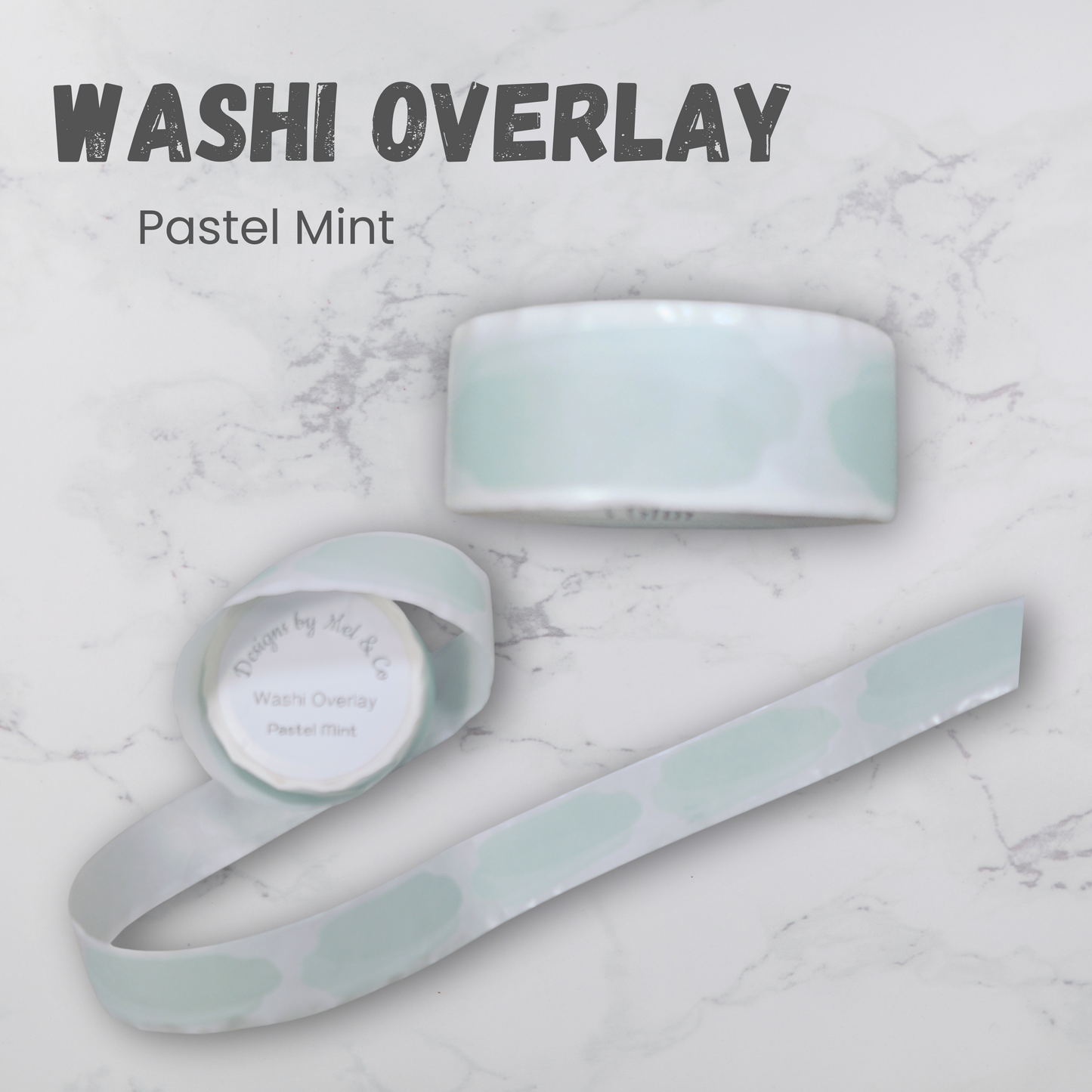 Pastel Mint Washi Overlay (Swoosh)